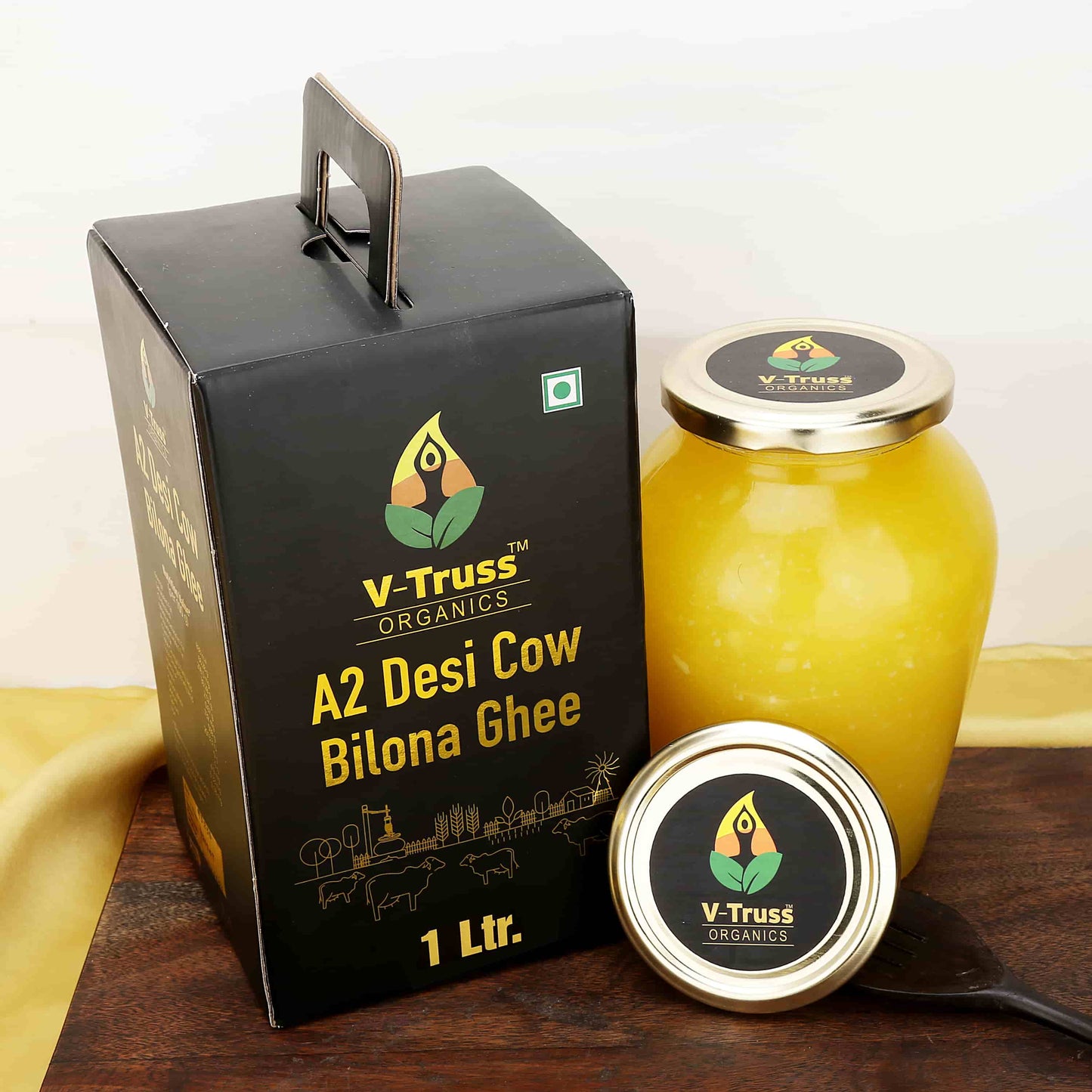 V-TRUSS ORGANIC A2 DESI COW BILONA VEDIC GHEE - V-Truss Organics