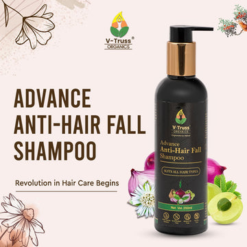 V-Truss Organics Advance Anti-Hair Fall Shampoo, Paraben free