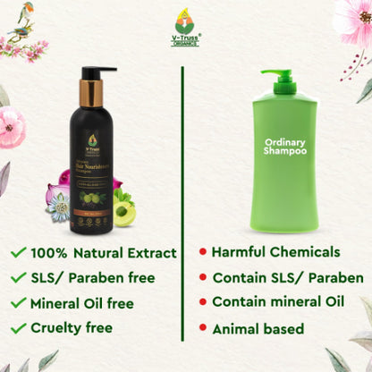 V-Truss Organics Advance Hair Nourishment Shampoo, Paraben free